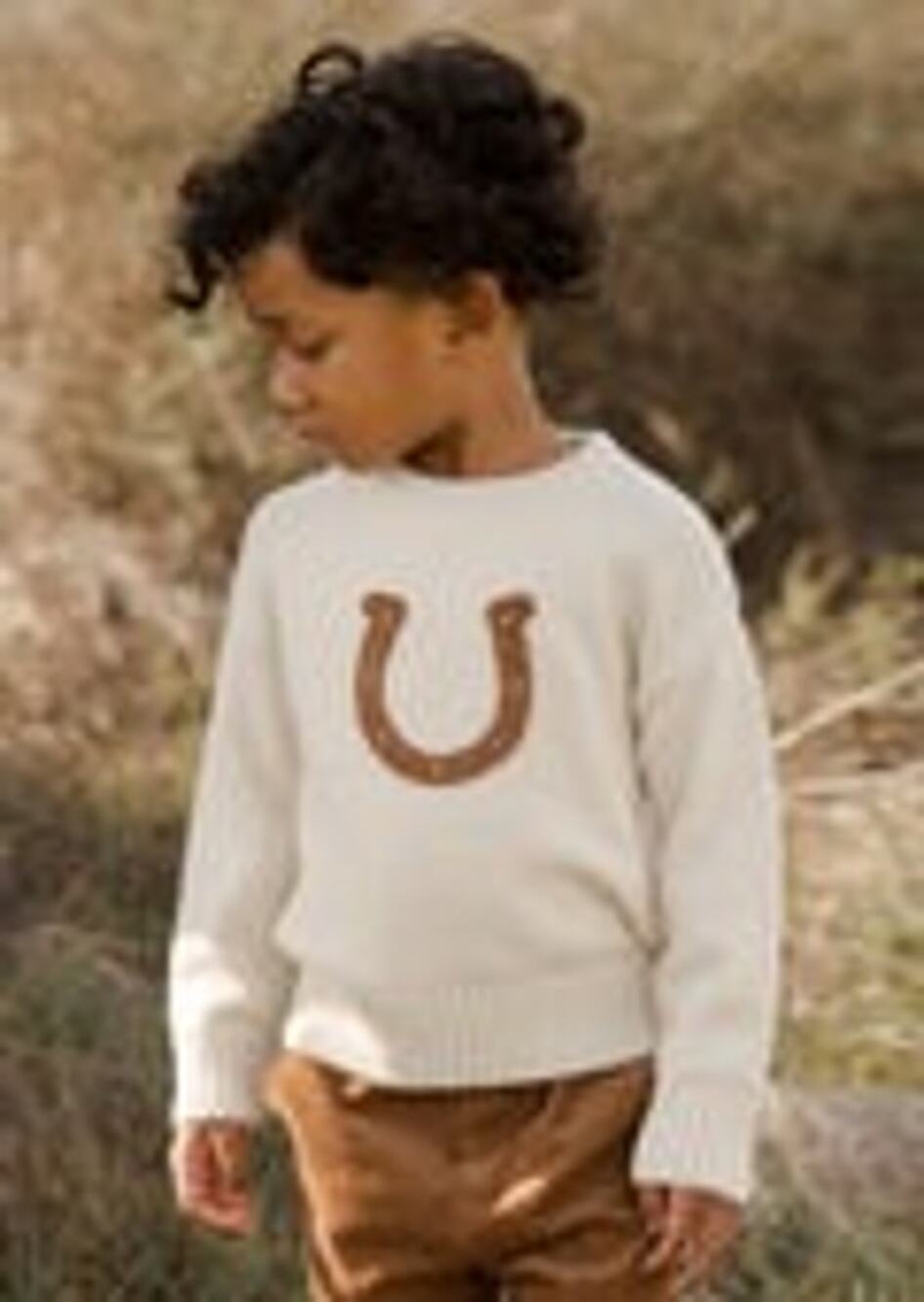 Rylee + Cru Cassidy Cream Horseshoe Knit Sweater 6/7 | Western Heritage Unisex